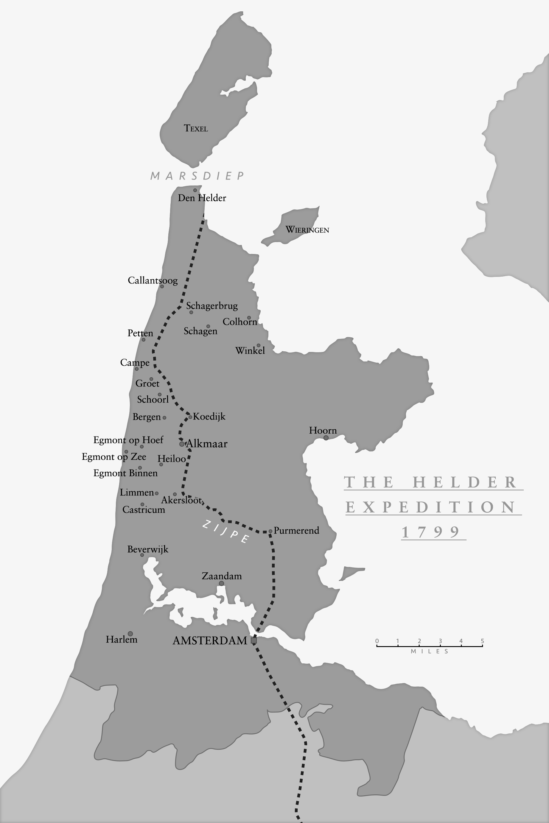 Map of the Helder Campaign, 1799, © Pen and Sword Books, 2017
